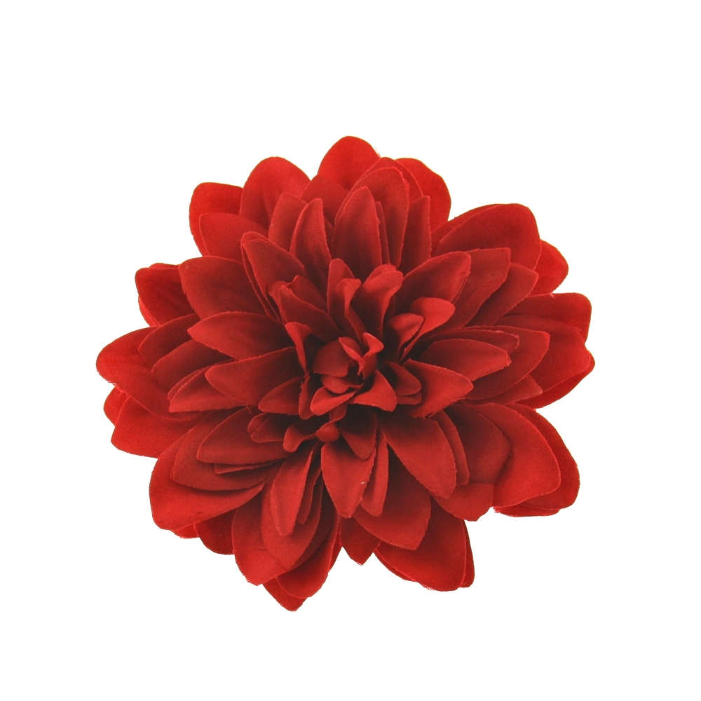 Zac's Alter Ego - Large chrysanthemum Hair flower - Red